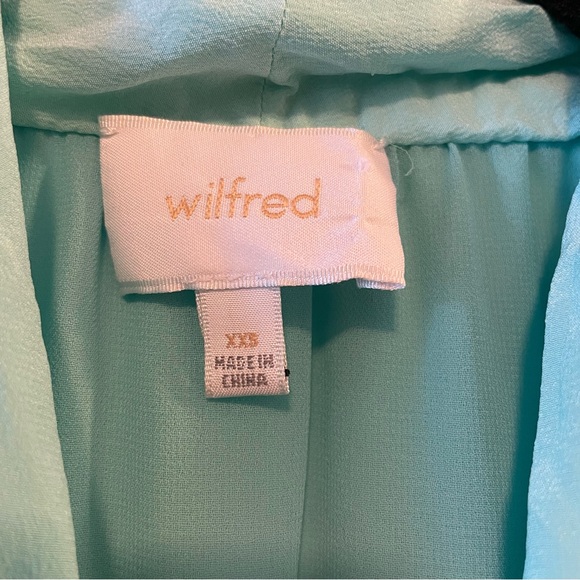 Aritzia Wilfred Turquoise Silk Dress XXS - Picture 3 of 4
